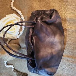 Deep grey genuine leather Civico93 satchel #0100